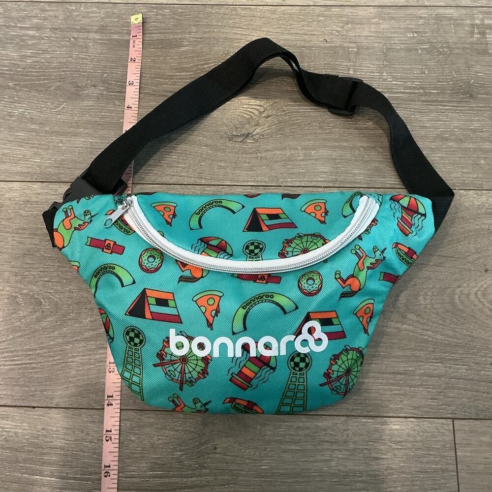 Bonnaroo‎ Unisex Fanny Pack Waist Stash Bag One Size Teal Pizza Unicorn 2018